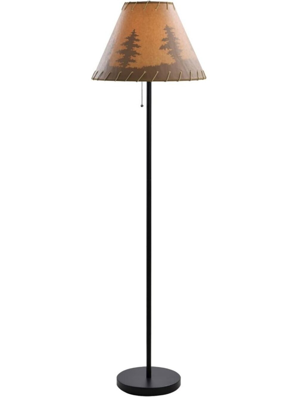 Rustic Cabin Lodge Floor Lamp - 58" Standing Light for Living Room, Home Decor